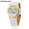 Cat Fashion Leather Strap Wrist Watch